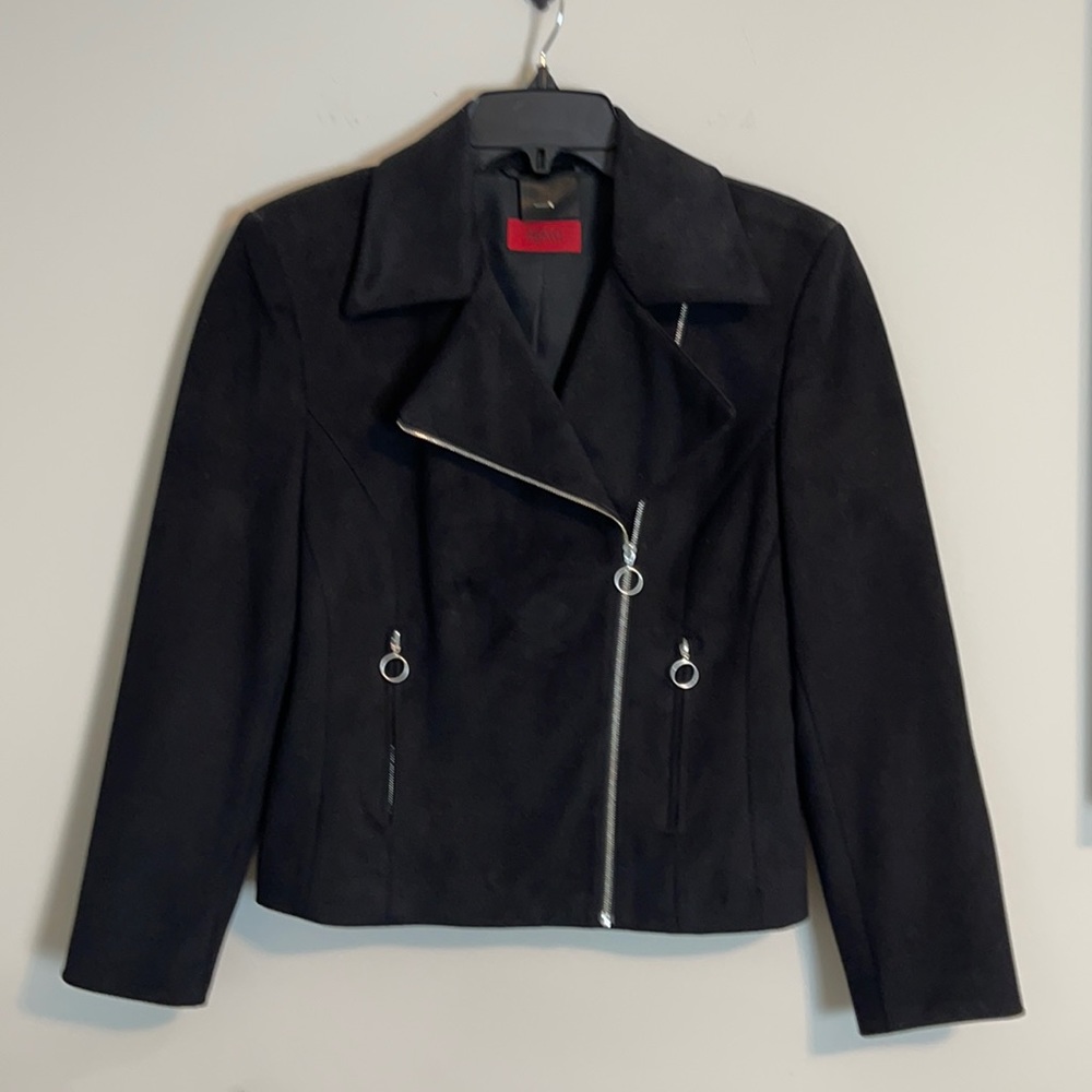 Gorgeous Hugo Boss black soft Moto jacket